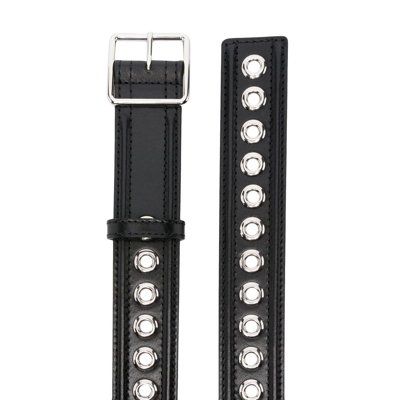 Alexander McQueen eyelet-detail leather belt Belts