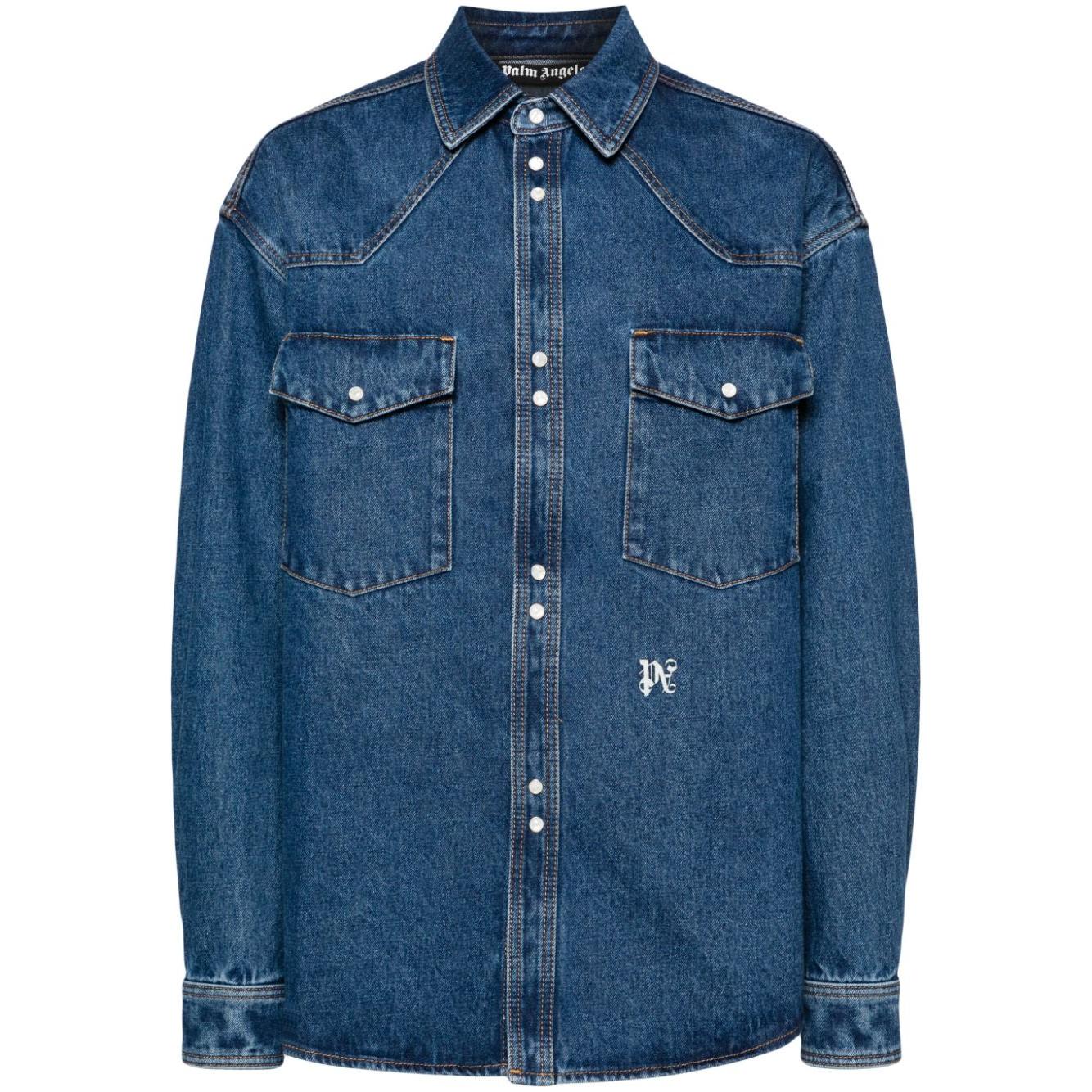 Palm Angels Shirts Blue