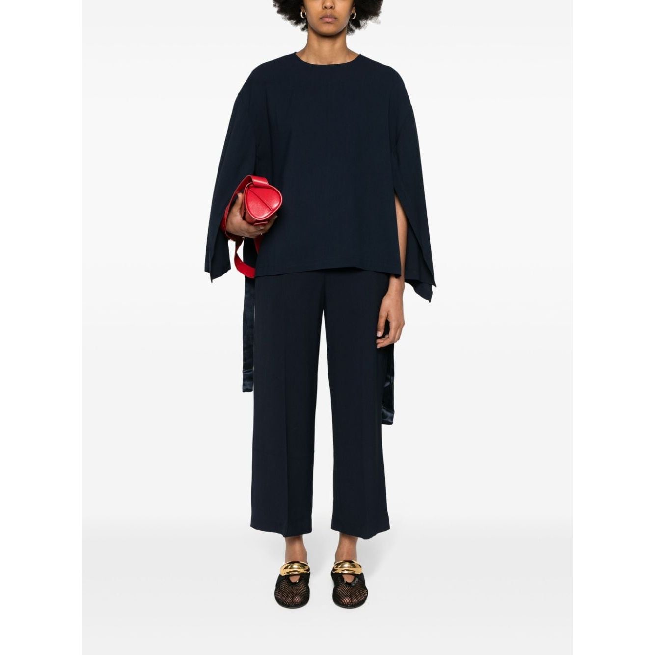 Erika Cavallini Semi-Couture Trousers Blue Trousers