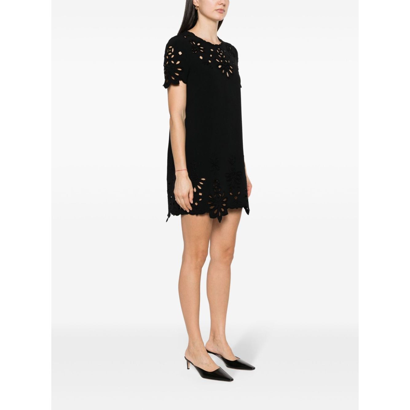 Ermanno Scervino Embroidered cotton short dress Dresses