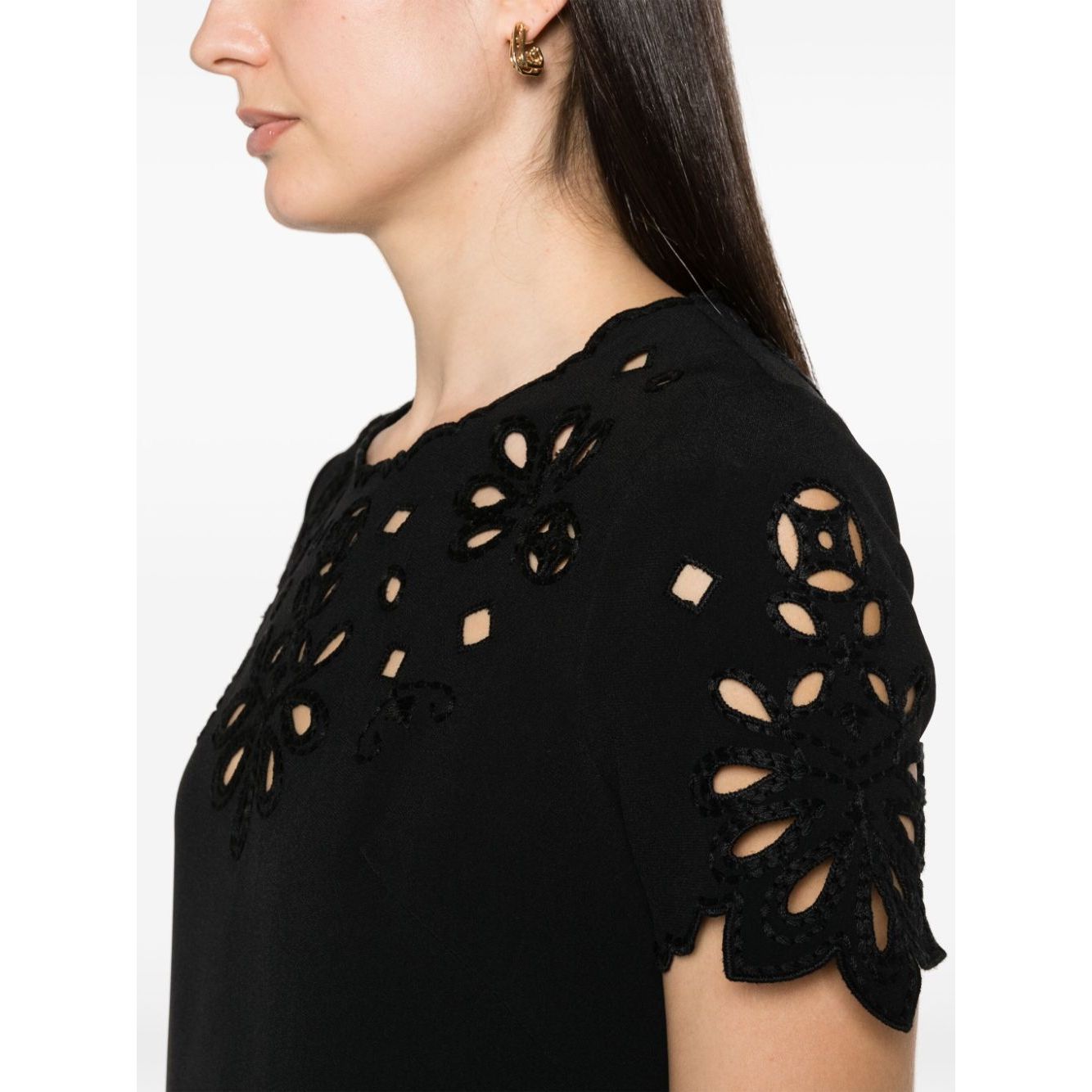 Ermanno Scervino Embroidered cotton short dress Dresses