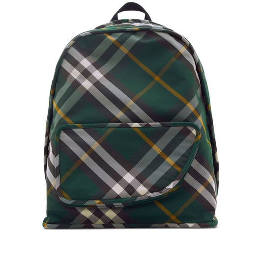 Burberry Shield Check Backpack Backpacks