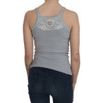 PINK MEMORIES Light Grey Sleeveless Spaghetti Strap Blouse TSH3916-38