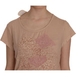 PINK MEMORIES Pink Lace Short Sleeve Shift Mini Dress TSH3472-40