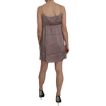 PINK MEMORIES Purple Spaghetti A-line Mini Silk Dress TSH3478-42