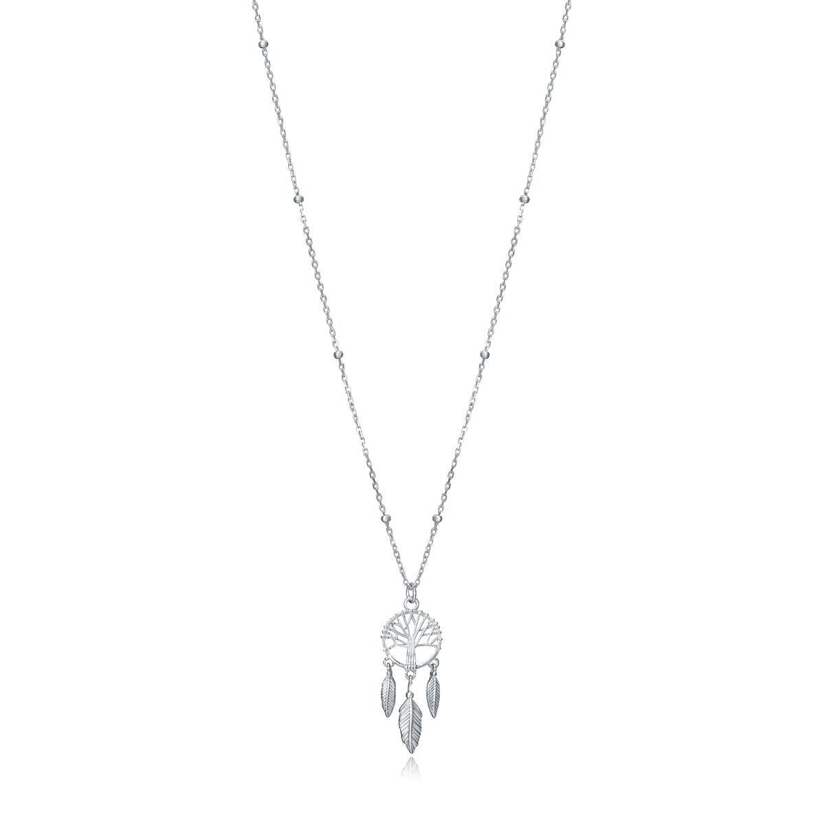 VICEROY JEWELS Mod. 13048C000-00 Lady's silver necklace with dreamcatcher pendant, quartz analog, water resistant 3 ATM.
