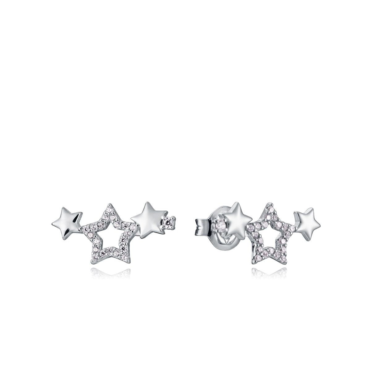 VICEROY JEWELS Mod. 13074E000-30 lady earrings in silver with star design and quartz movement, water resistant, in official packaging