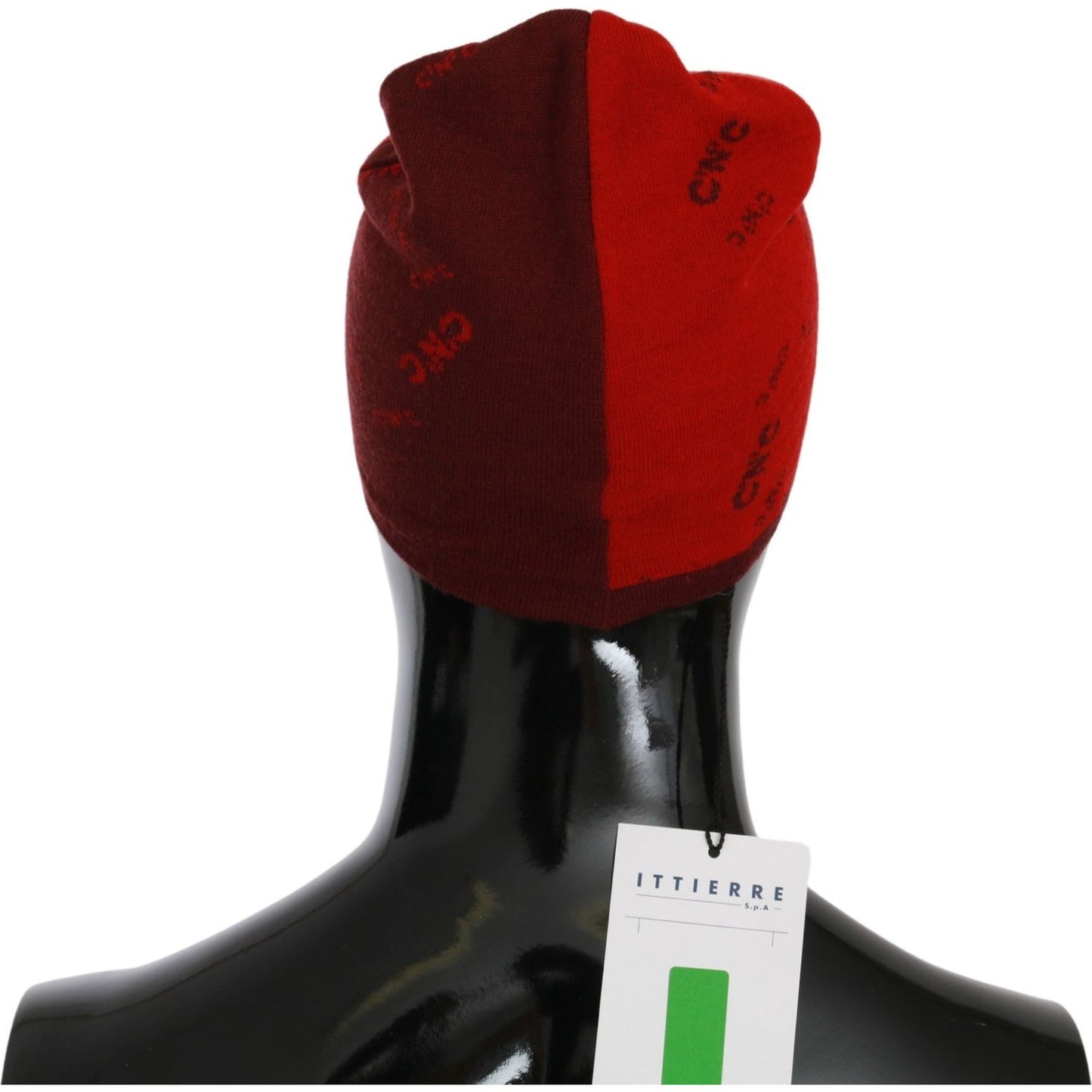 Costume National Red Wool Blend Branded Beanie Hat Beanie Hat