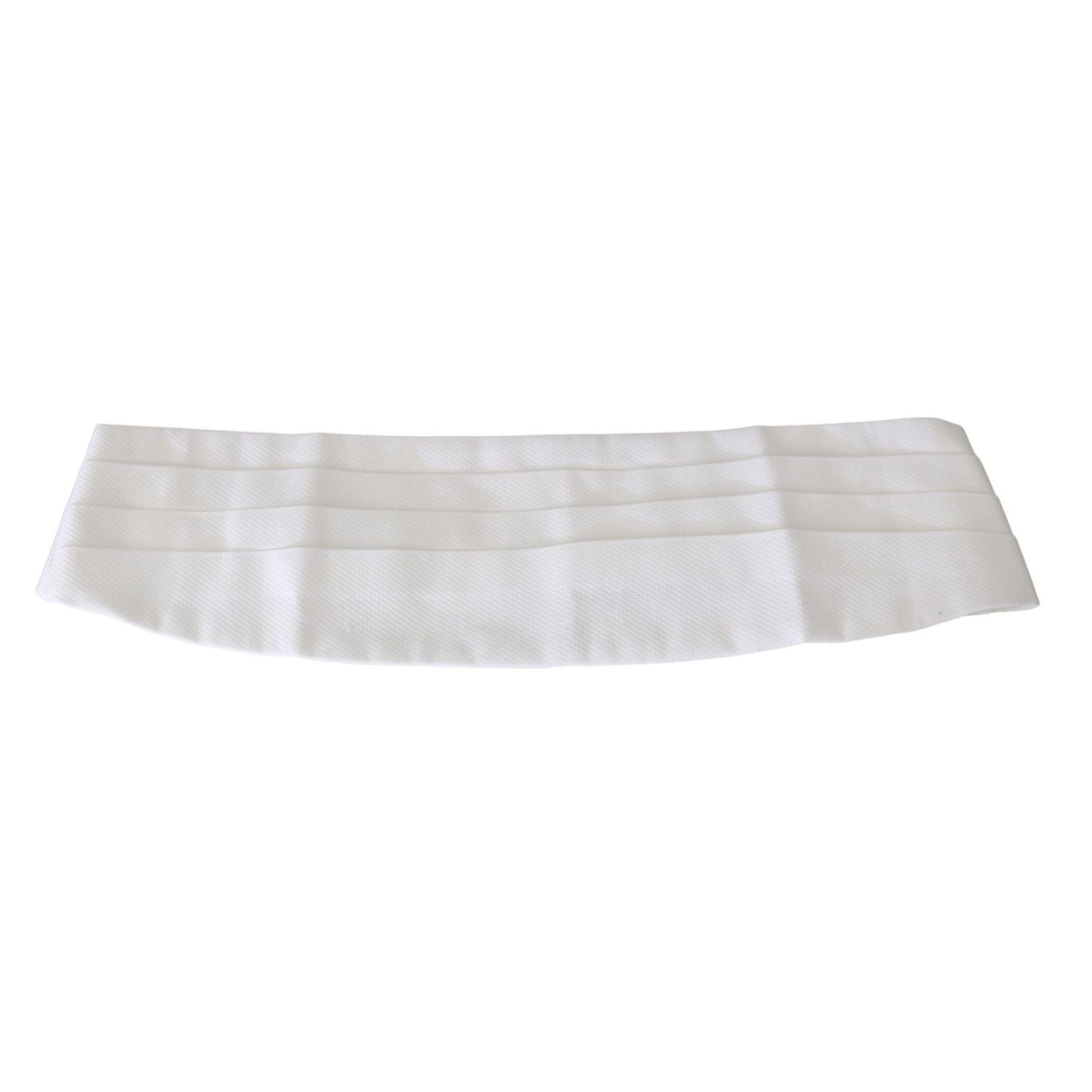Dolce & Gabbana White Men Waist Belt Cotton Cummerbund