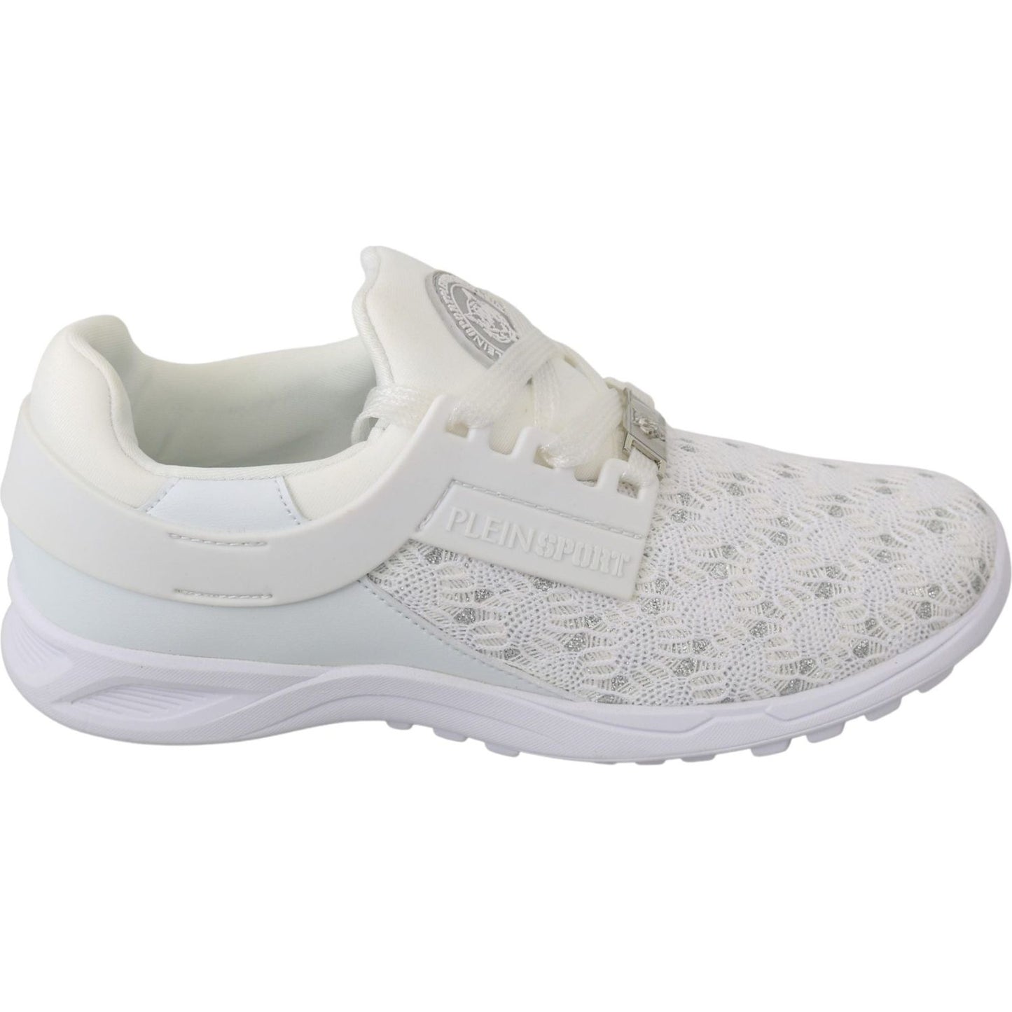 Philipp Plein White Polyester Casual Sneakers Shoes WOMAN SNEAKERS