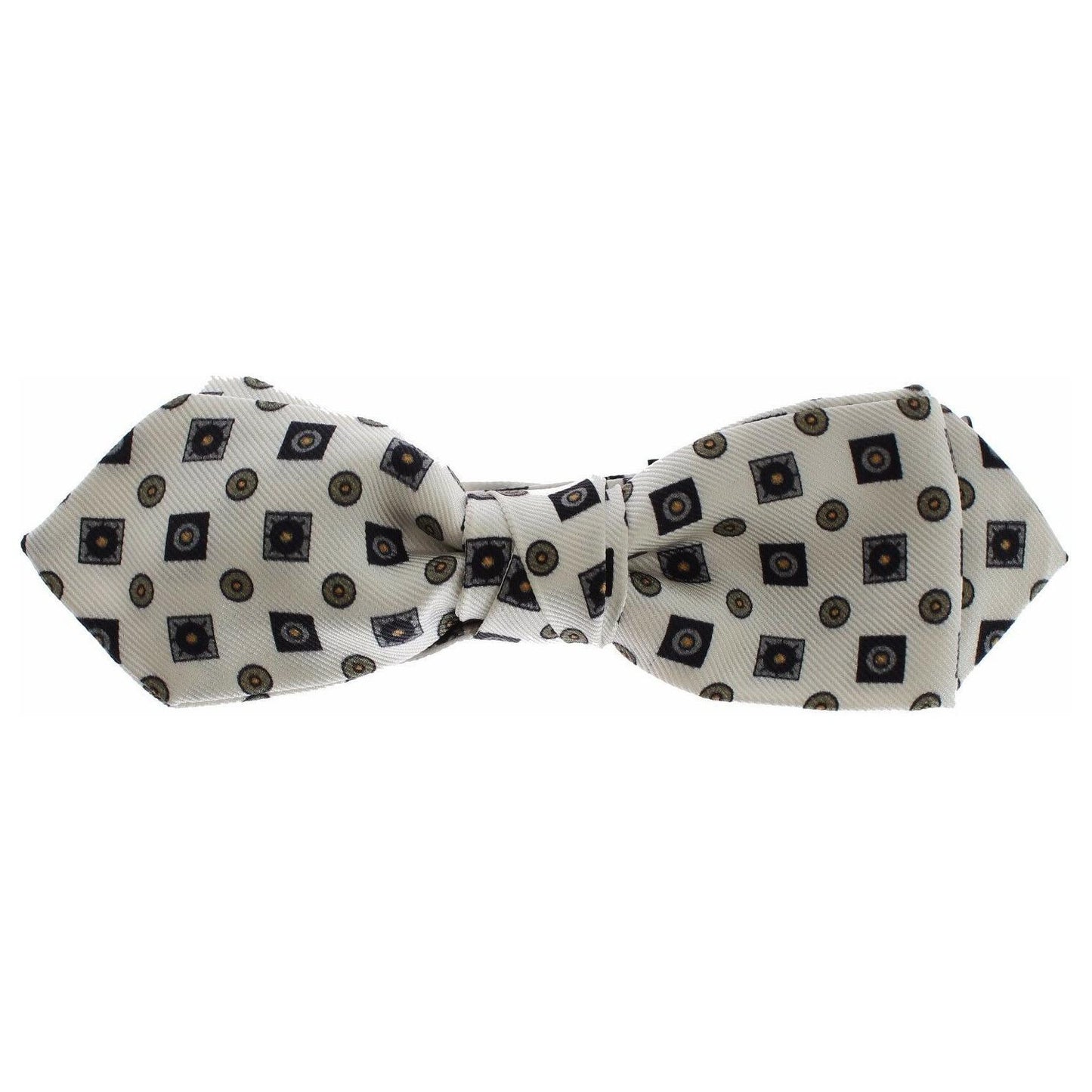 Dolce & Gabbana White Silk Bowtie Leather Men Belt Gift Box Belt