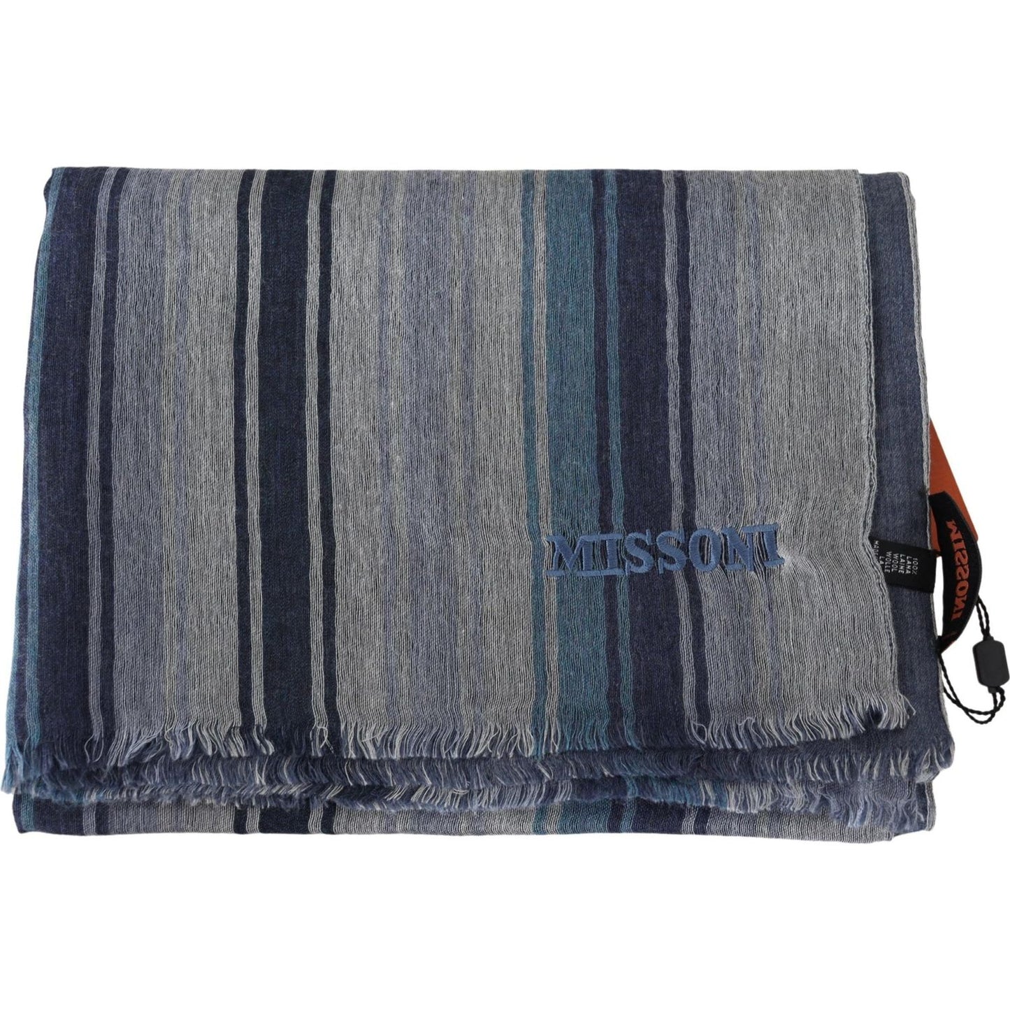 Missoni Multicolor Wool Striped Unisex Neck Wrap Shawl MS1900BG