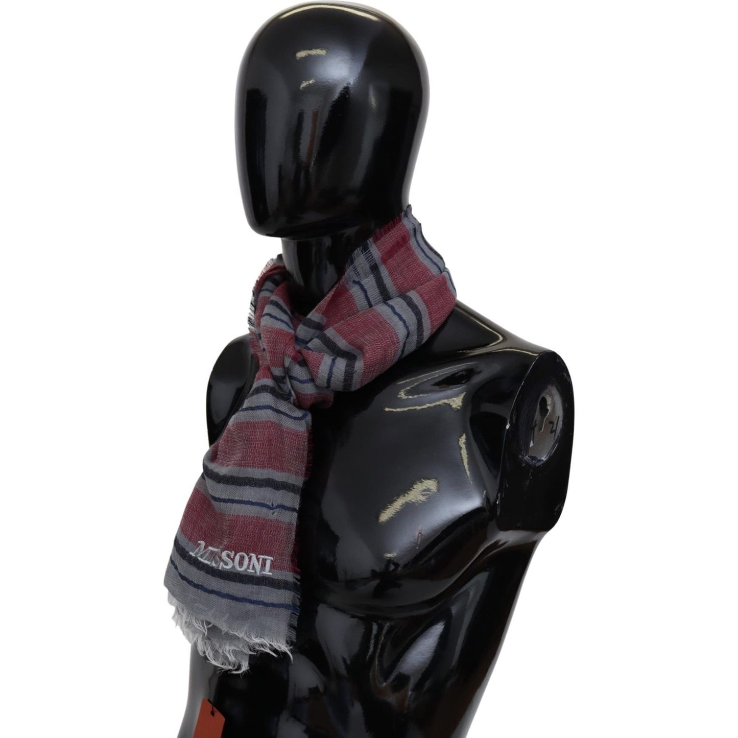 Missoni Multicolor Striped Wool Blend Unisex Neck Wrap Scarf MS1914