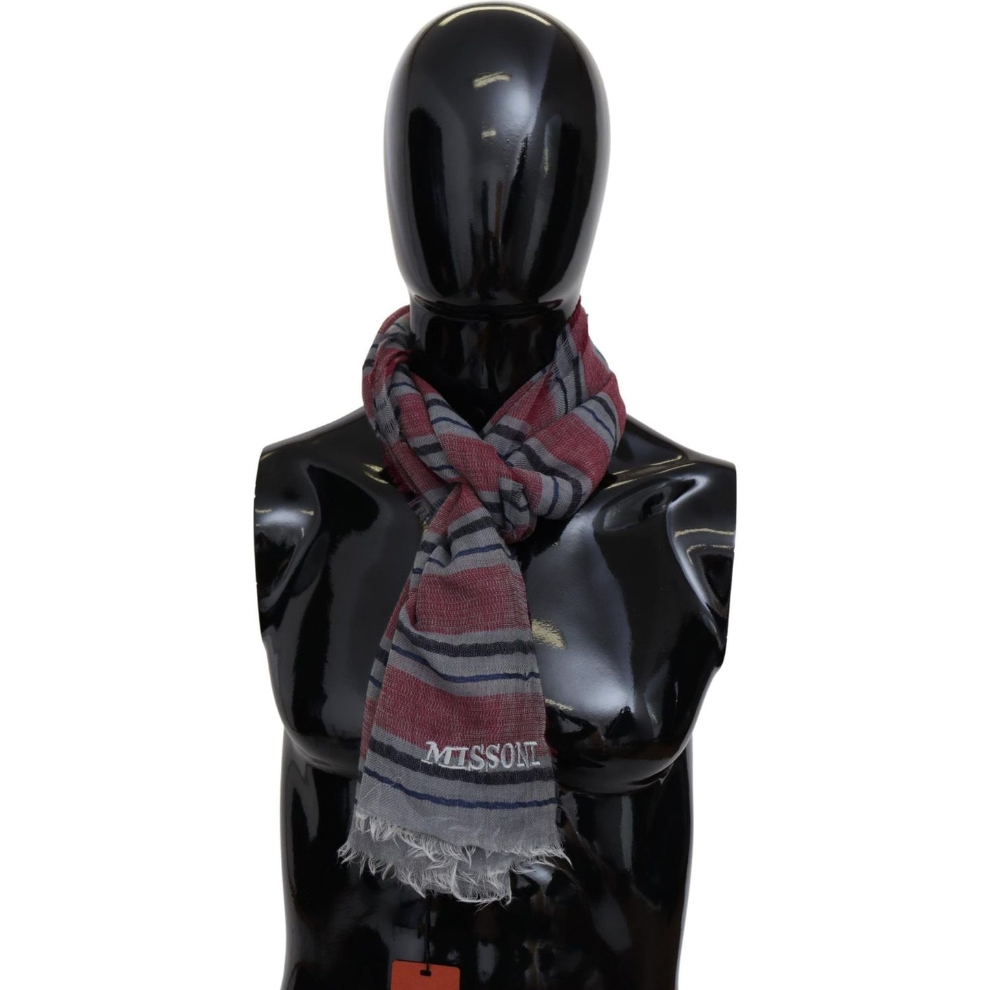 Missoni Multicolor Striped Wool Blend Unisex Neck Wrap Scarf MS1914