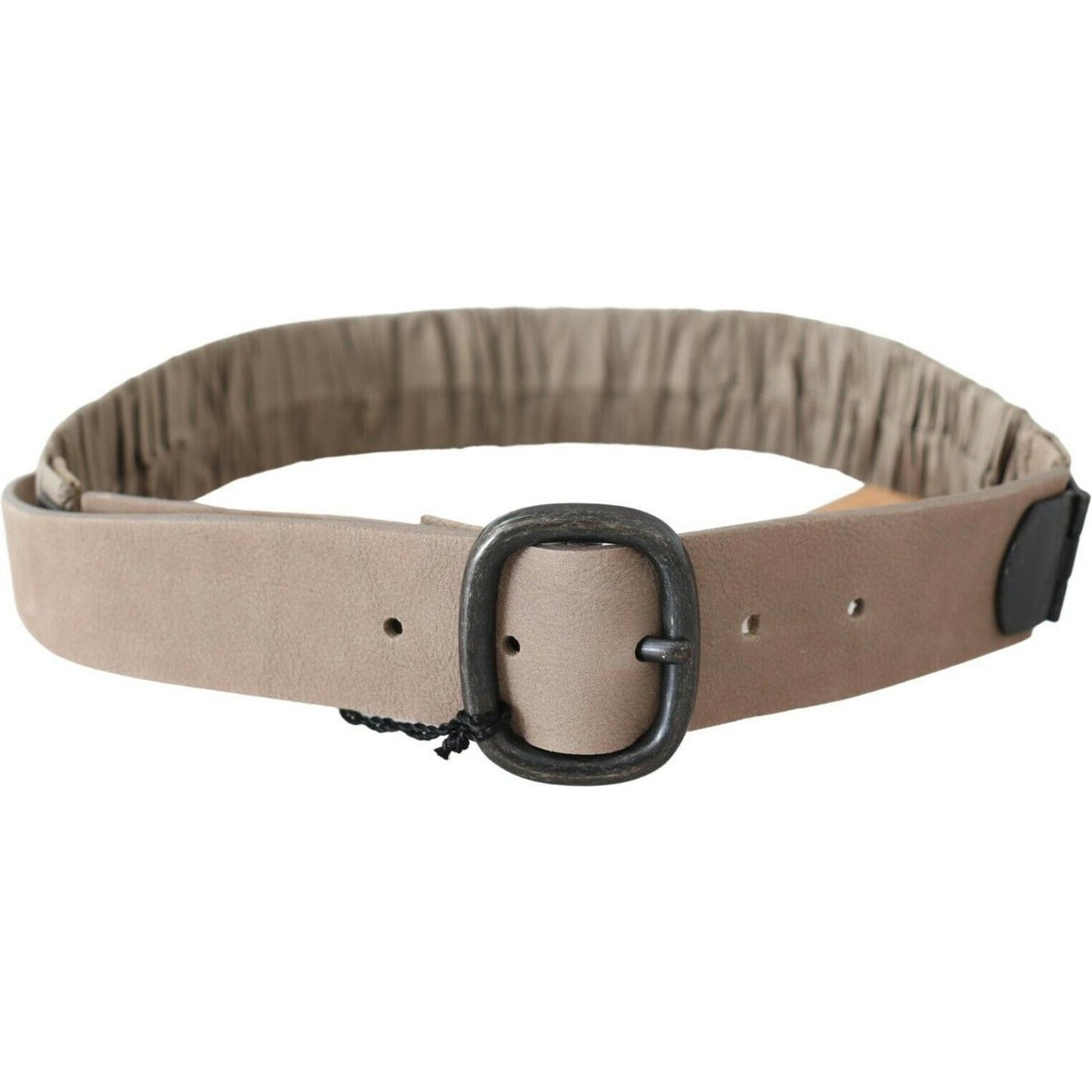GF Ferre Brown Solid Leather Waist Metal Buckle Belt