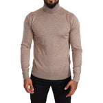 Dolce & Gabbana Beige Cashmere Turtleneck Pullover Sweater TSH6568 -50