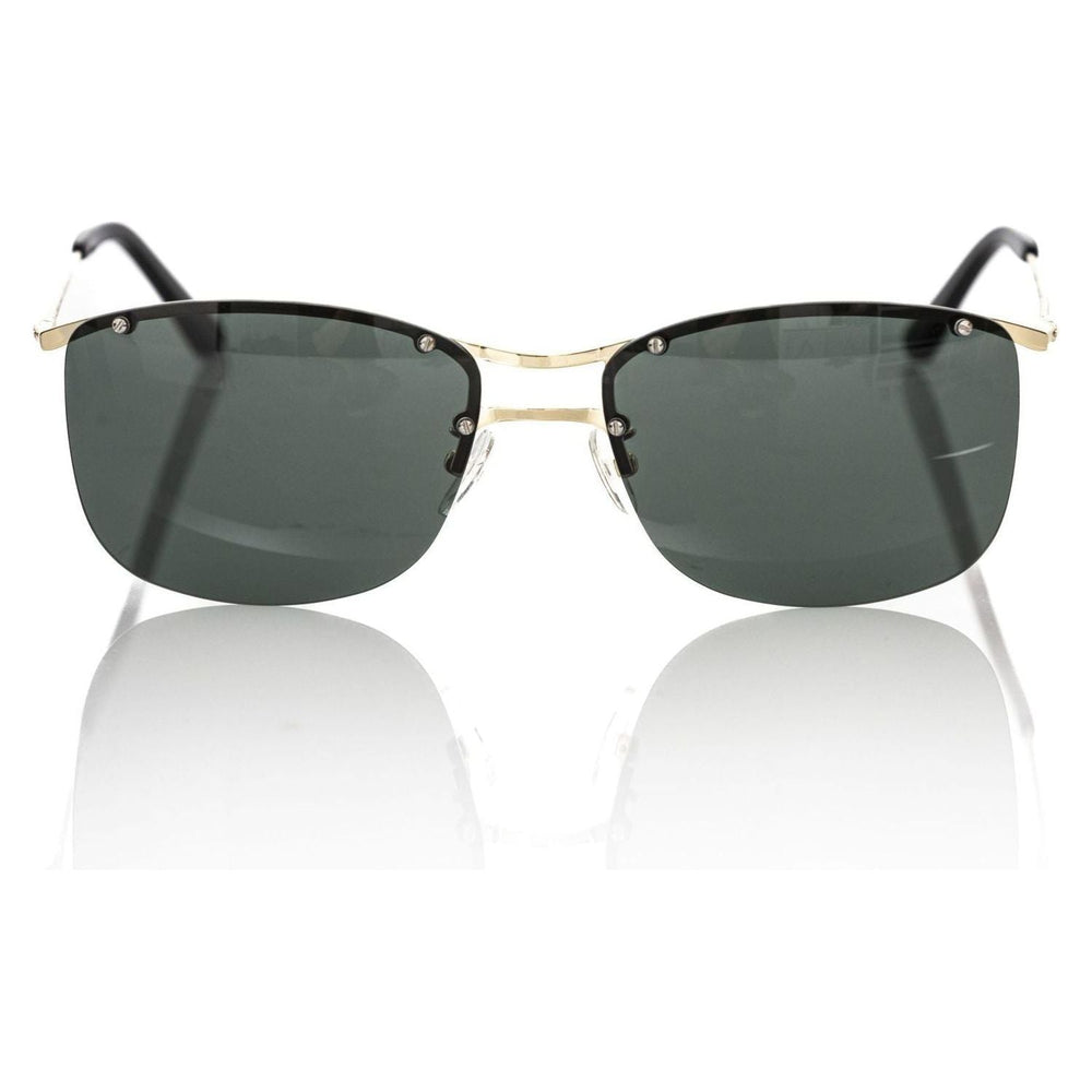 Frankie Morello Black Metallic Fiber Men Sunglass FR-22136