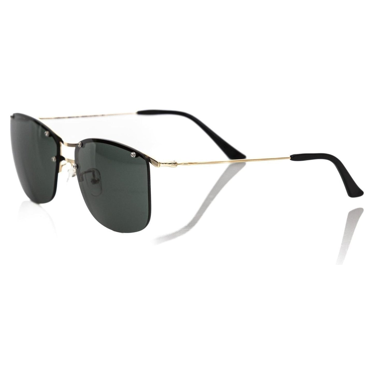 Frankie Morello Black Metallic Fiber Men Sunglass FR-22136