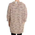 PINK MEMORIES Beige Wool Blend Knitted Oversize Sweater SIG30261-1