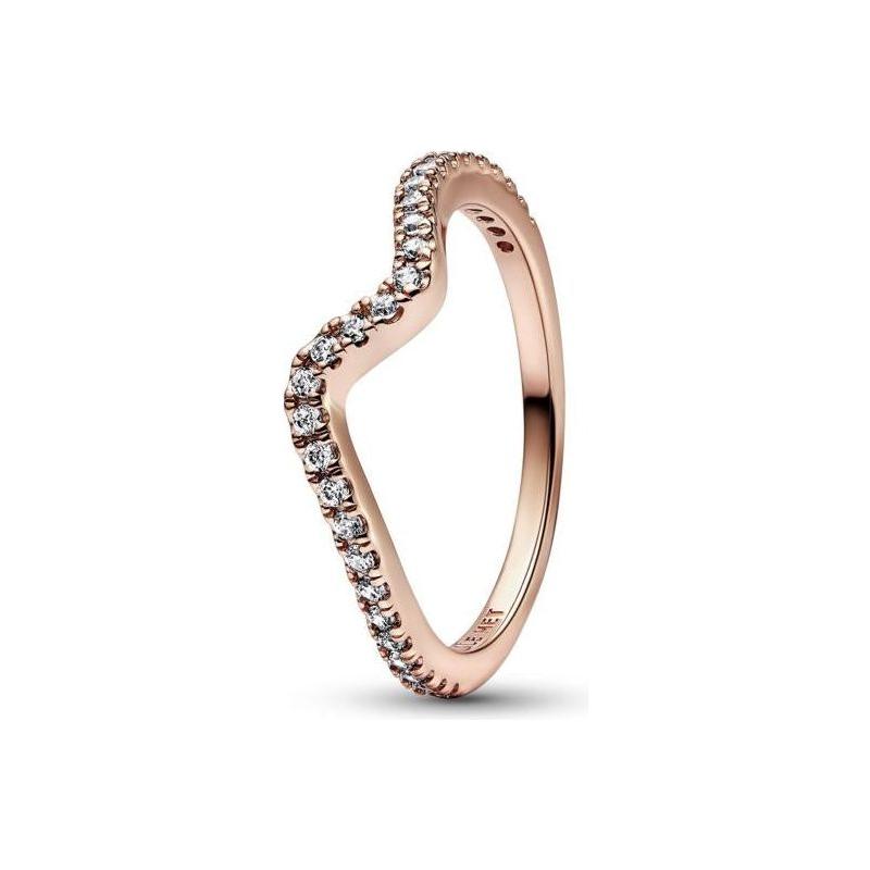 PANDORA JEWELS Mod. SPARKLING WAVE - RING - Size 54