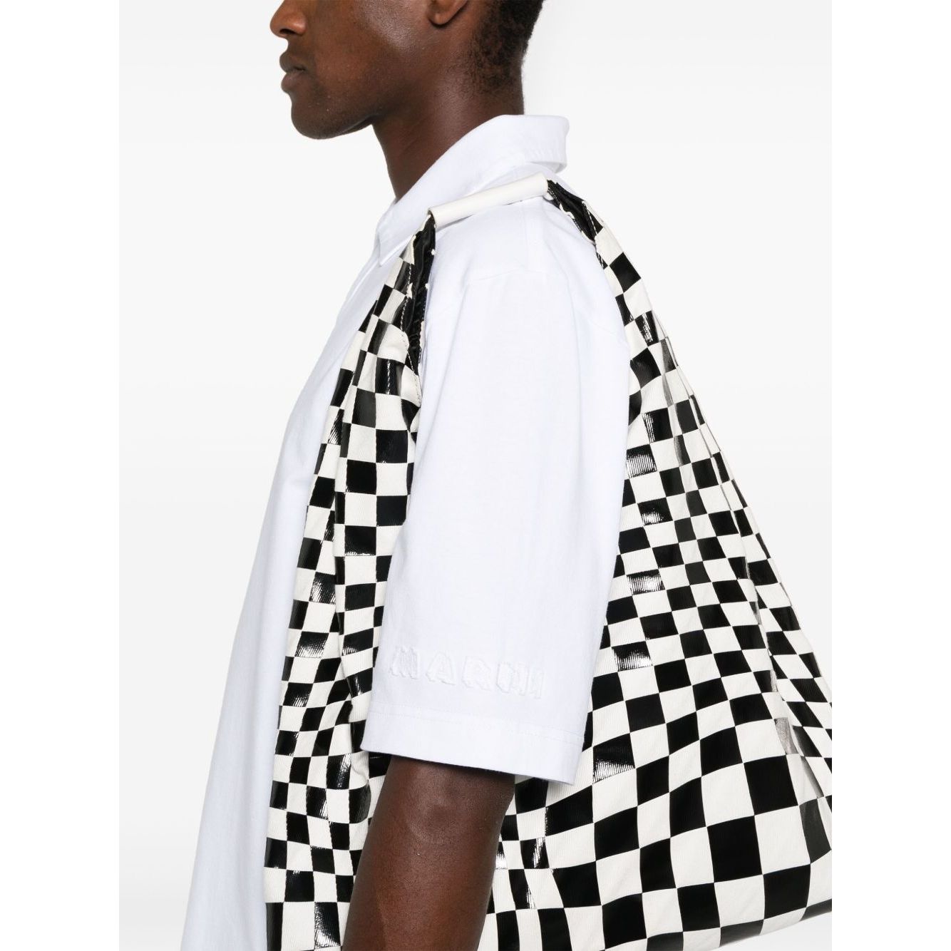 Marni logo-patch polo shirt Topwear