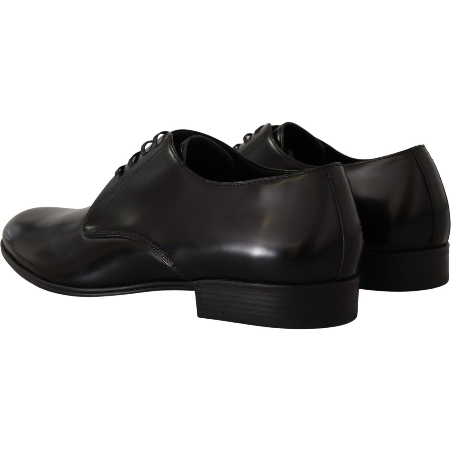 Dolce & Gabbana Black Leather Lace Up Formal Derby Shoes