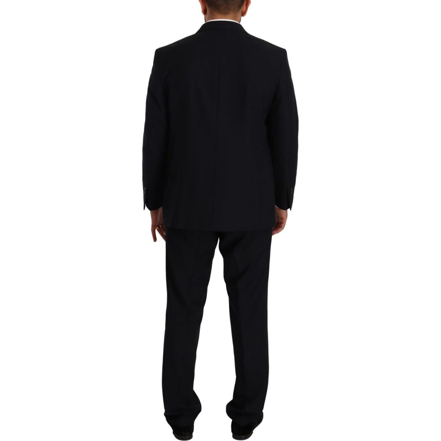 Domenico Tagliente Blue Polyester Single Breasted Formal Suit