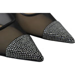 Jimmy Choo Elegant Black Mesh Crystal Pumps 194611090618