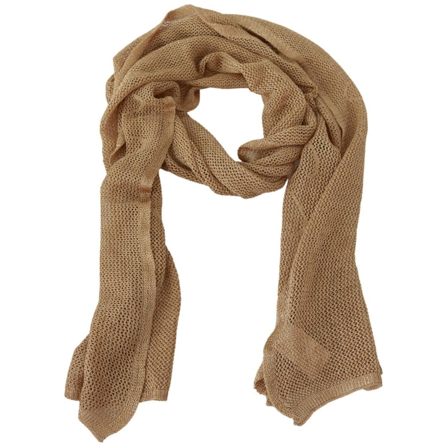 GF Ferre Brown Neck Wrap Winter Shawl Foulard Scarf