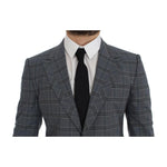 Dolce & Gabbana Blue Checkered Slim Fit Blazer Jacket GTT10074