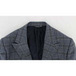 Dolce & Gabbana Blue Checkered Slim Fit Blazer Jacket GTT10074