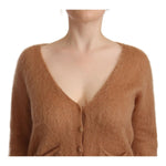 PINK MEMORIES Brown Cardigan V-Neck Long Sleeve Sweater TSH3202 - 42