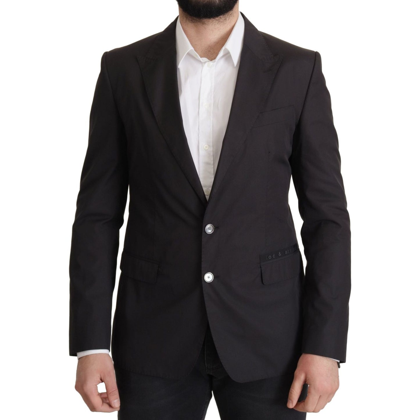 Dolce & Gabbana Black Single Breasted TAORMINA Breasted Blazer