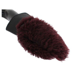 Dolce & Gabbana Black Leather Bordeaux Shearling Gloves LB107-3