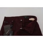 Dolce & Gabbana Bordeaux Cotton Stretch GOLD Denim Jeans PAN73264- 44