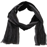 Costume National Black Grey Logo Print Men Neck Wrap Shawl Scarf MS6847