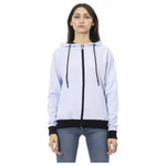 Baldinini Trend Purple Cotton Women Sweater with Adjustable Hood BA-23100-M