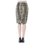 BYBLOS Gold Viscose Women Skirt BY-17684-IT40|S