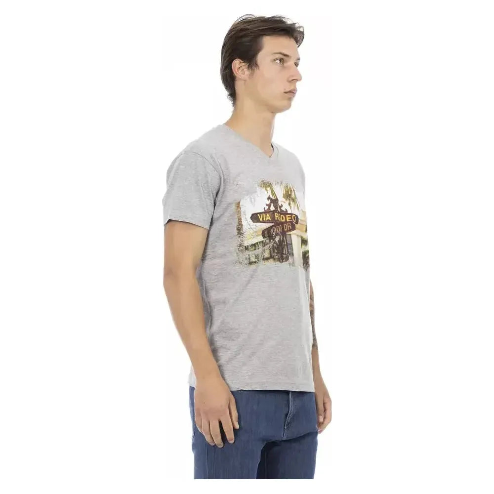 Trussardi Action Gray Cotton Men's T-Shirt