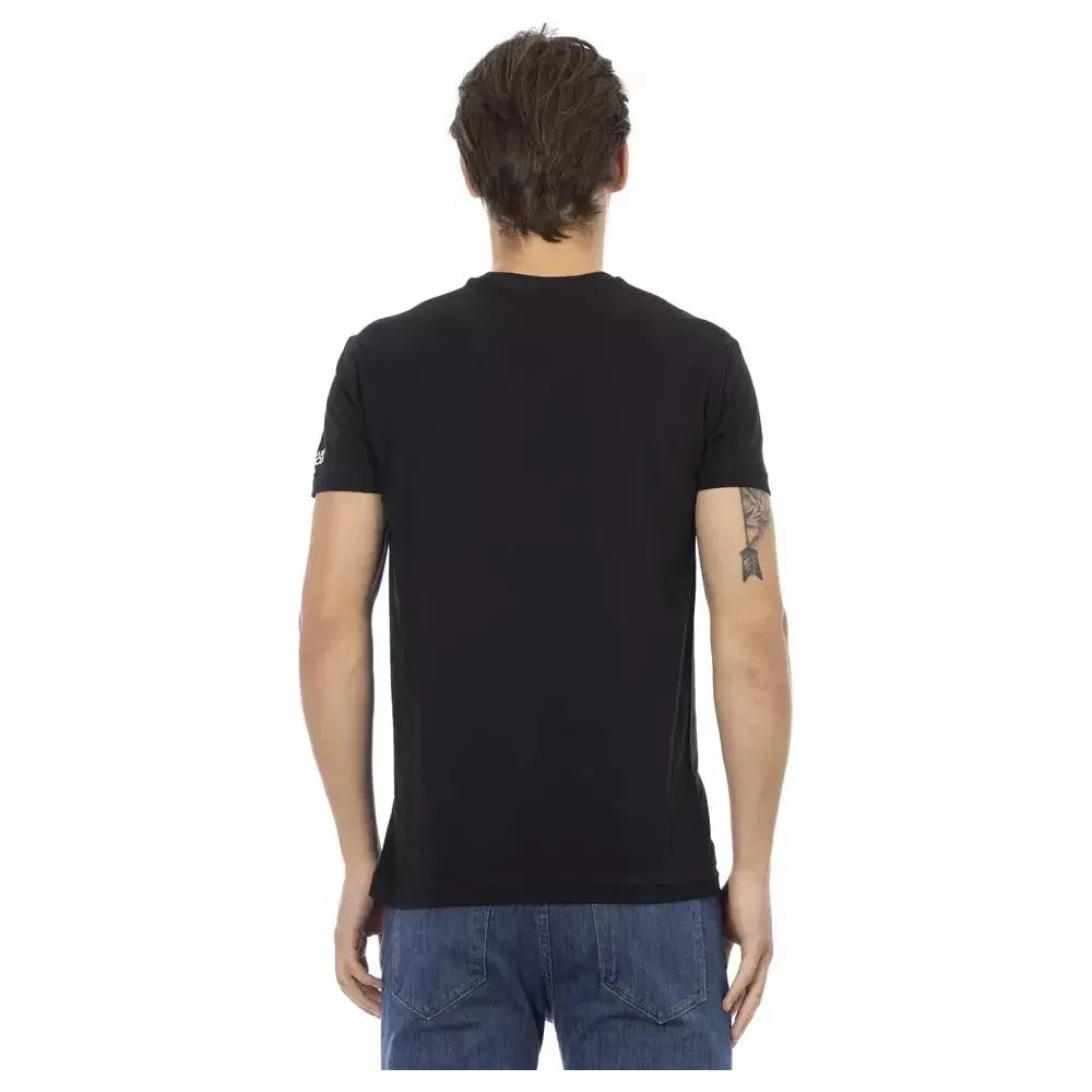 Trussardi Action Black Cotton Men T-Shirt