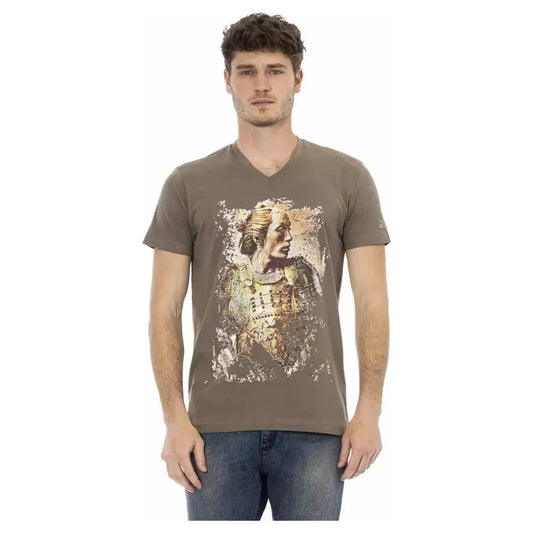 Trussardi Action Brown Cotton Men T-Shirt