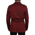 Dolce & Gabbana Red Striped Martini Printed Lining Robe KOS2146- 48