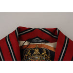 Dolce & Gabbana Red Striped Martini Printed Lining Robe KOS2146- 48
