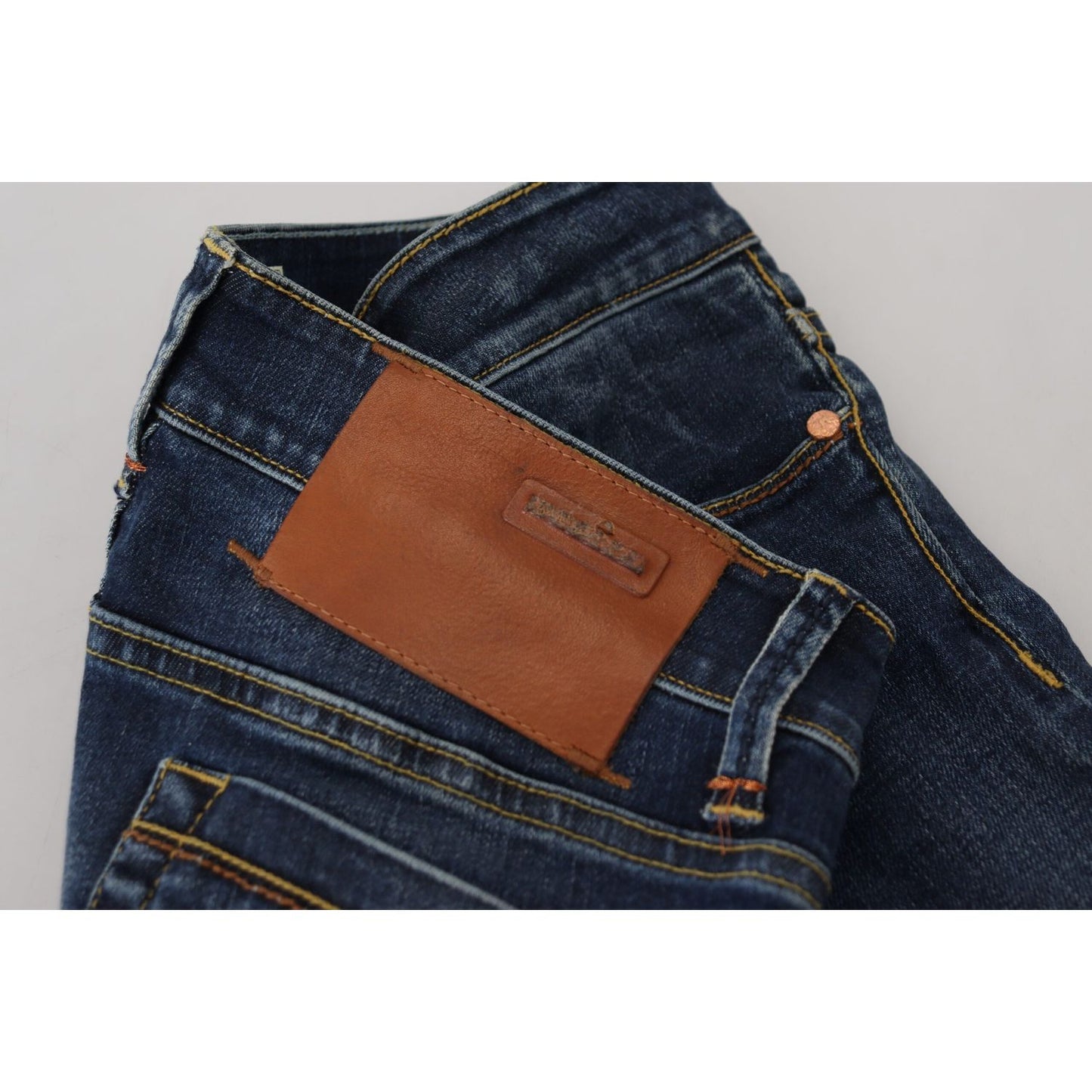 Acht Blue Cotton Low Waist Skinny Women Casual Jeans