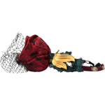 Dolce & Gabbana Red with multicolor Rose Silk Crystal Netted Logo Diadem Headband SMY101162