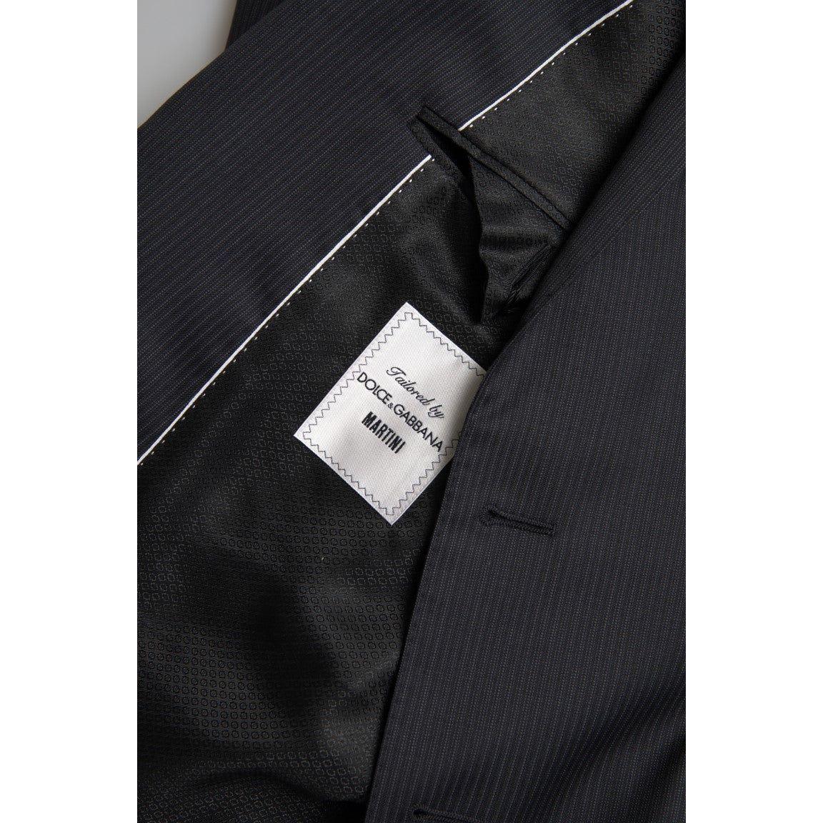 Dolce & Gabbana Elegant Black Two-Piece Slim Fit Suit Dolce & Gabbana Dark Slate Gray