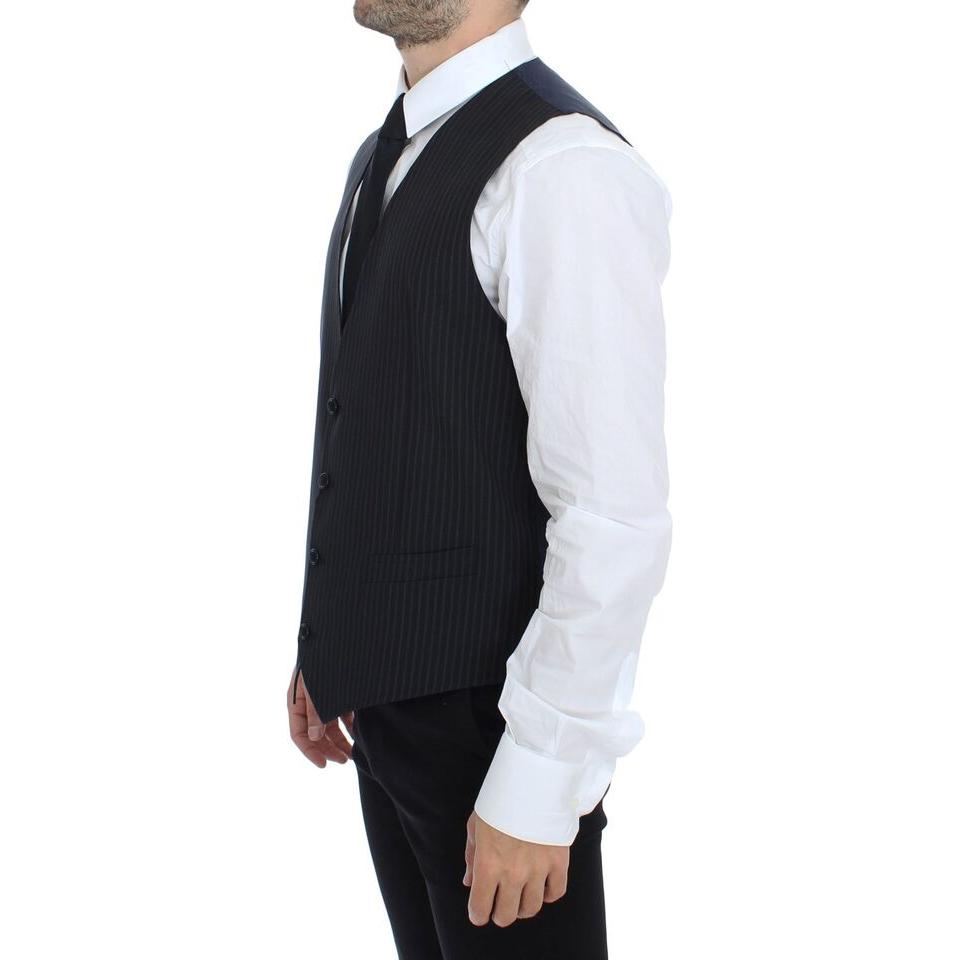 Dolce & Gabbana Gray Stretch Formal Dress Vest Gilet