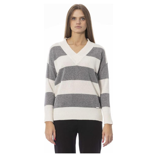 Baldinini Trend Gray Wool Women Sweater