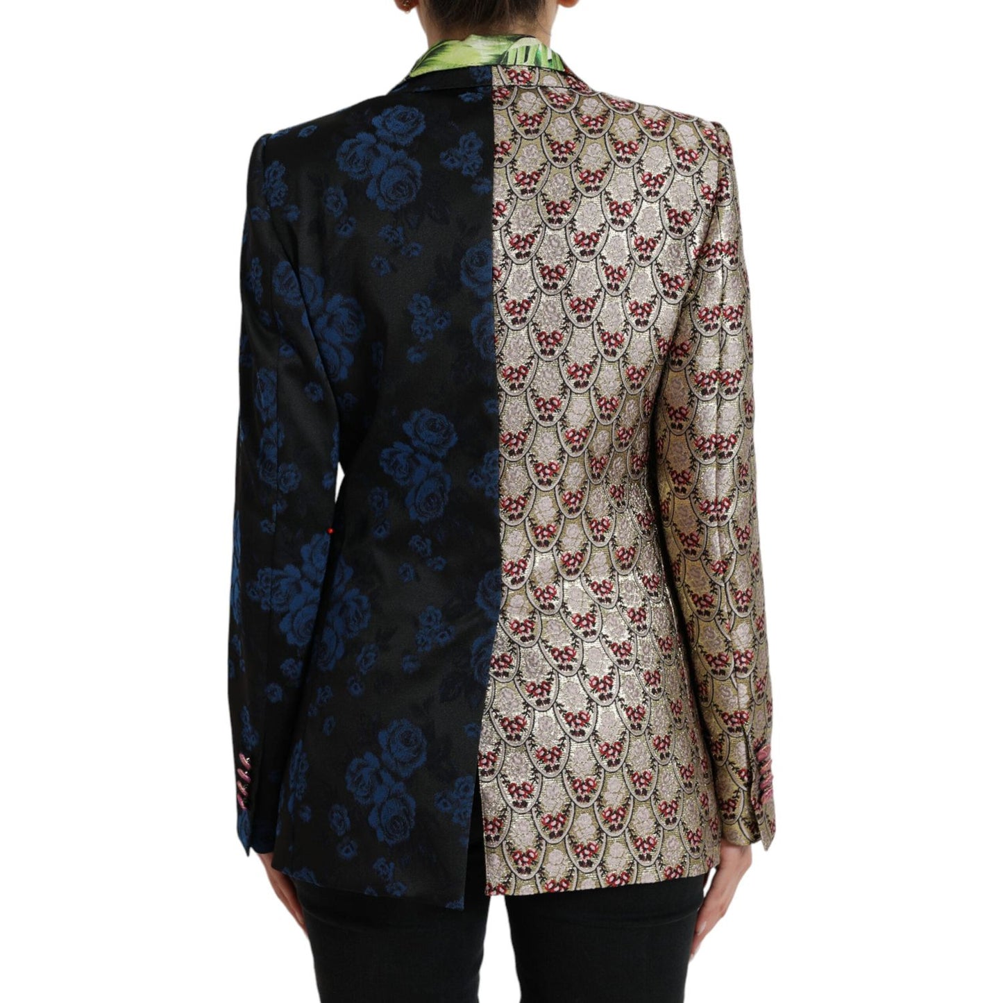Dolce & Gabbana Multicolor Floral Patchwork Jacquard Jacket