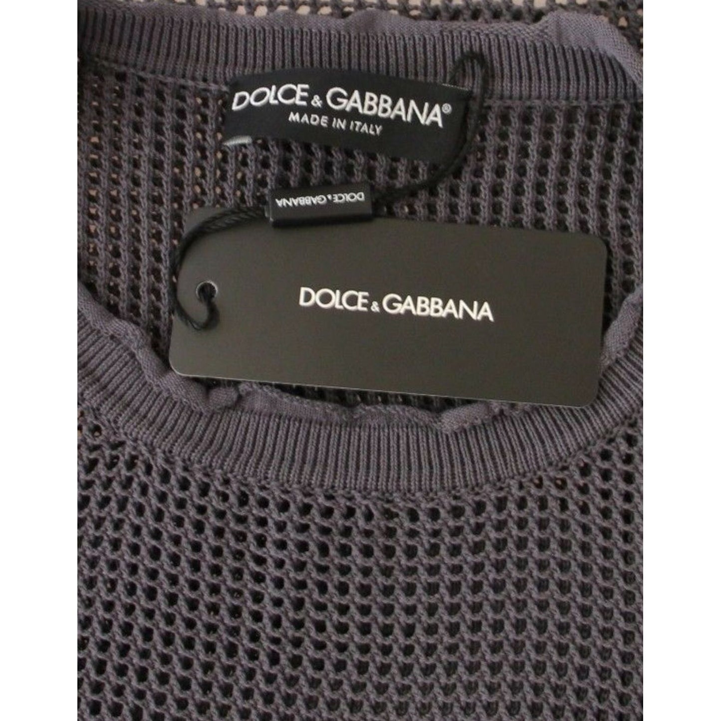 Dolce & Gabbana Purple Runway Netz Pullover Netted Sweater